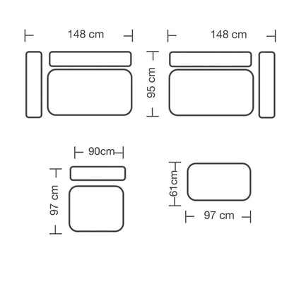 Πολυμορφικός-αναστρέψιμος καναπές London pakoworld ανοιχτό γκρι ύφασμα με μαξιλάρια σε ποντικί απόχρωση 296x246x95εκ - Hippiehome.gr