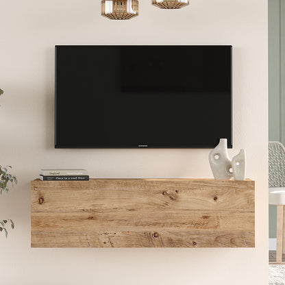 Έπιπλο τηλεόρασης επιτοίχιο Serit pakoworld sonoma 100x31.6x29.6εκ - Hippiehome.gr