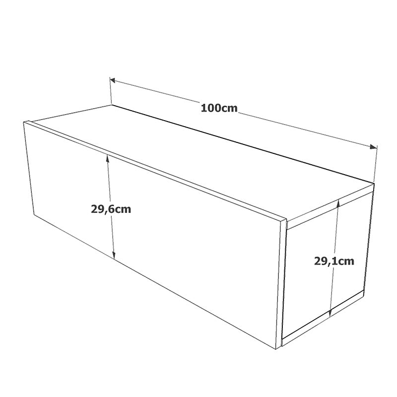 Έπιπλο τηλεόρασης επιτοίχιο Serit pakoworld sonoma 100x31.6x29.6εκ - Hippiehome.gr