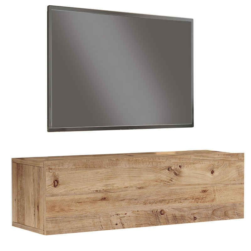 Έπιπλο τηλεόρασης επιτοίχιο Serit pakoworld sonoma 100x31.6x29.6εκ - Hippiehome.gr