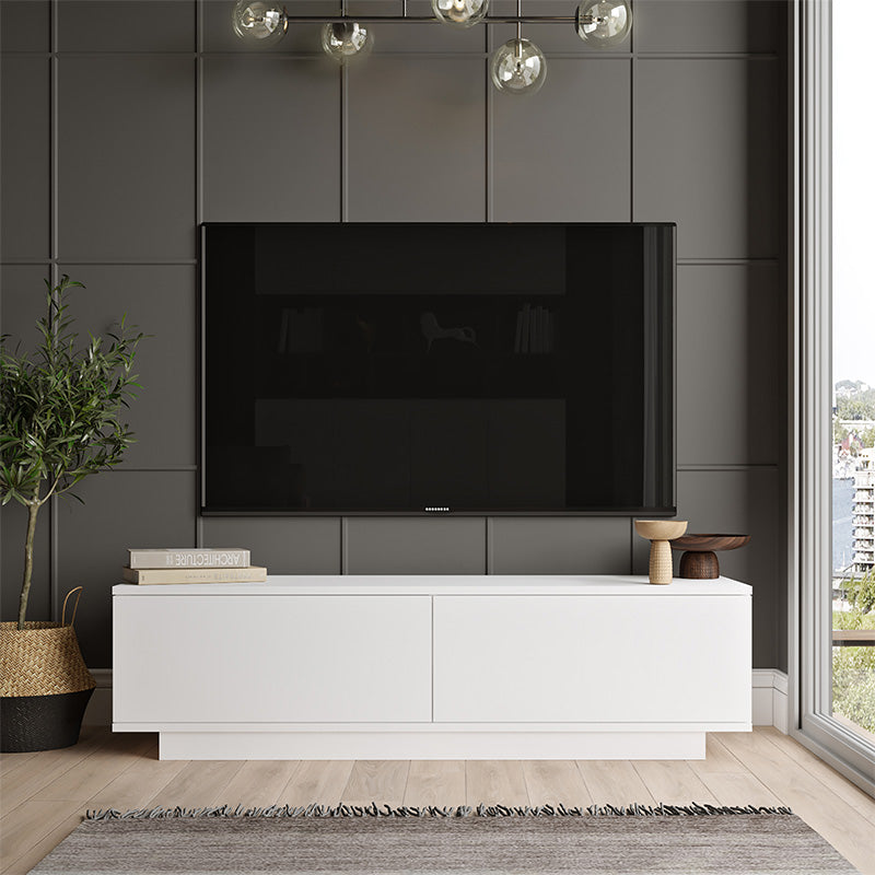 Έπιπλο τηλεόρασης Zoeva pakoworld λευκό 140x.35x38.2εκ - Hippiehome.gr