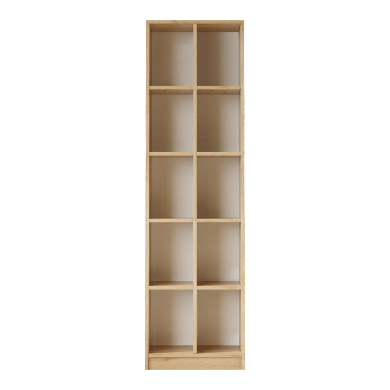 Βιβλιοθήκη Oteca 10θέσεων pakoworld oak 51.1x25.4x180εκ - Hippiehome.gr