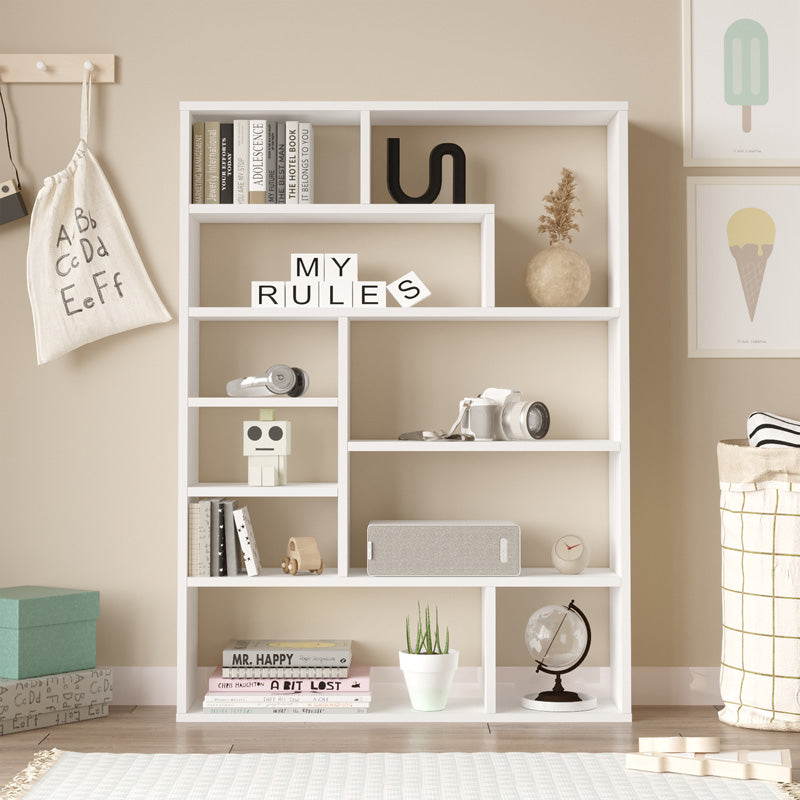 Βιβλιοθήκη Decora pakoworld σε λευκη απόχρωση 90x22x123.6εκ - Hippiehome.gr