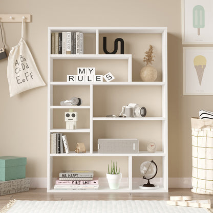 Βιβλιοθήκη Decora pakoworld σε λευκη απόχρωση 90x22x123.6εκ - Hippiehome.gr