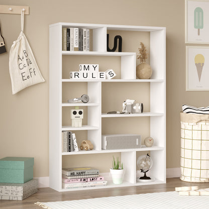 Βιβλιοθήκη Decora pakoworld σε λευκη απόχρωση 90x22x123.6εκ - Hippiehome.gr