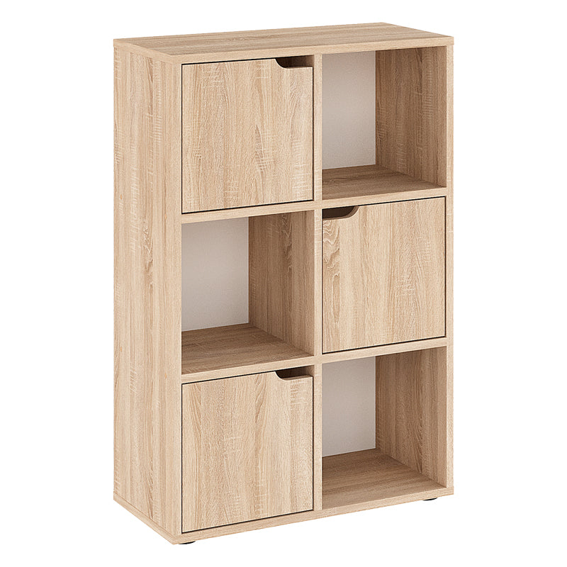 Βιβλιοθήκη Bookel pakoworld μελαμίνης σε sonoma απόχρωση 59.5x27.5x89εκ - Hippiehome.gr