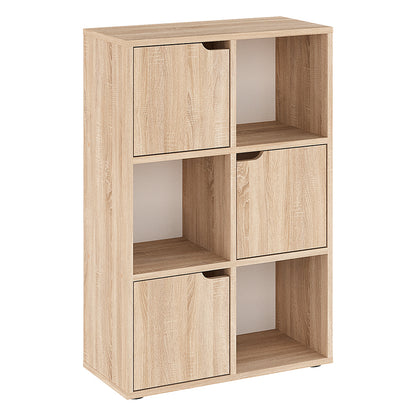 Βιβλιοθήκη Bookel pakoworld μελαμίνης σε sonoma απόχρωση 59.5x27.5x89εκ - Hippiehome.gr