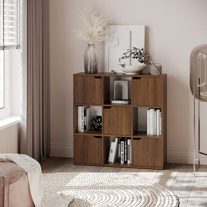 Βιβλιοθήκη Bookel pakoworld σε καρυδί απόχρωση 88.5x27.5x89.3εκ - Hippiehome.gr