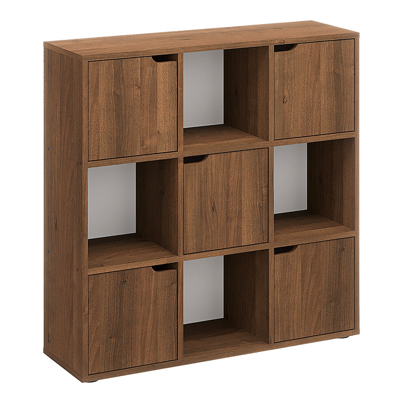 Βιβλιοθήκη Bookel pakoworld σε καρυδί απόχρωση 88.5x27.5x89.3εκ - Hippiehome.gr
