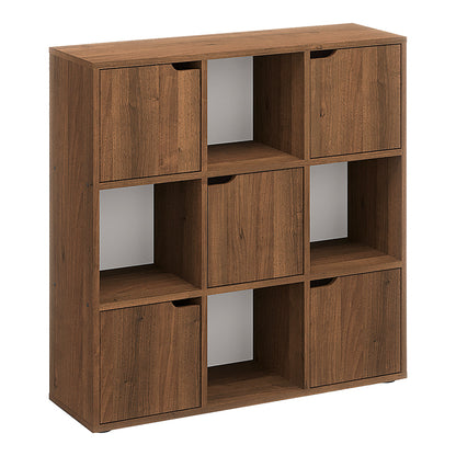 Βιβλιοθήκη Bookel pakoworld σε καρυδί απόχρωση 88.5x27.5x89.3εκ - Hippiehome.gr