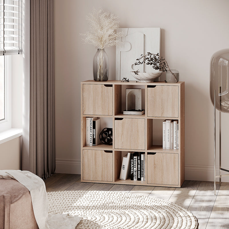 Βιβλιοθήκη Bookel pakoworld σε sonoma απόχρωση 88.5x27.5x89.3εκ - Hippiehome.gr