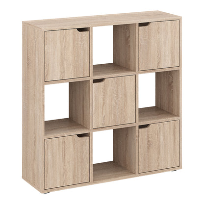Βιβλιοθήκη Bookel pakoworld σε sonoma απόχρωση 88.5x27.5x89.3εκ - Hippiehome.gr