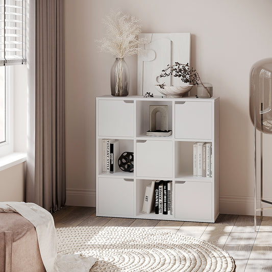 Βιβλιοθήκη Bookel pakoworld σε λευκή απόχρωση 88.5x27.5x89.3εκ - Hippiehome.gr