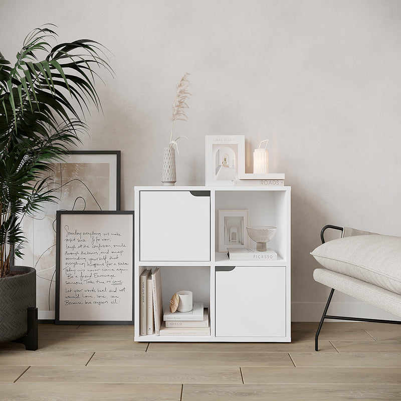 Βιβλιοθήκη Bookel pakoworld σε λευκή απόχρωση 59.6x27.5x60.4εκ - Hippiehome.gr