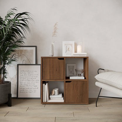 Βιβλιοθήκη Bookel pakoworld σε καρυδί απόχρωση 59.6x27.5x60.4εκ - Hippiehome.gr