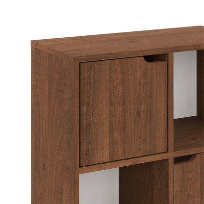 Βιβλιοθήκη Bookel pakoworld σε καρυδί απόχρωση 59.6x27.5x60.4εκ - Hippiehome.gr