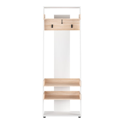 Έπιπλο εισόδου Sciove pakoworld σε λευκή-φυσική απόχρωση 70x40x200εκ - Hippiehome.gr