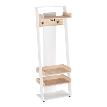 Έπιπλο εισόδου Sciove pakoworld σε λευκή-φυσική απόχρωση 70x40x200εκ - Hippiehome.gr