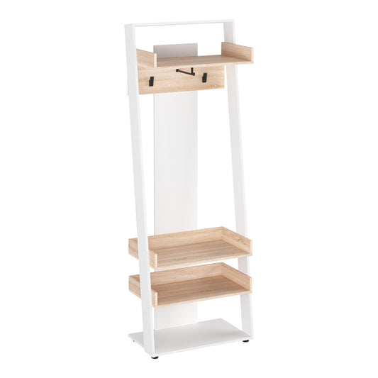 Έπιπλο εισόδου Sciove pakoworld σε λευκή-φυσική απόχρωση 70x40x200εκ - Hippiehome.gr