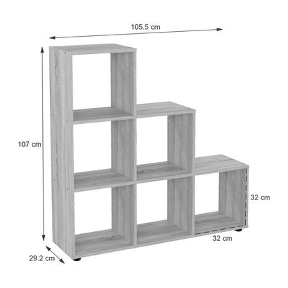 Βιβλιοθήκη Schody pakoworld σε oak απόχρωση 105.5x29.2x107εκ - Hippiehome.gr