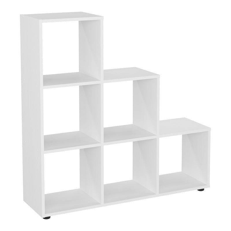 Βιβλιοθήκη Schody pakoworld σε λευκή απόχρωση 105.5x29.2x107εκ - Hippiehome.gr