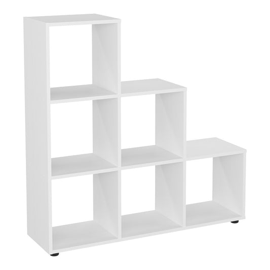 Βιβλιοθήκη Schody pakoworld σε λευκή απόχρωση 105.5x29.2x107εκ - Hippiehome.gr