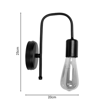 Φωτιστικό τοίχου-απλίκα Habni pakoworld μαύρο μέταλλο 20x20x25εκ - Hippiehome.gr