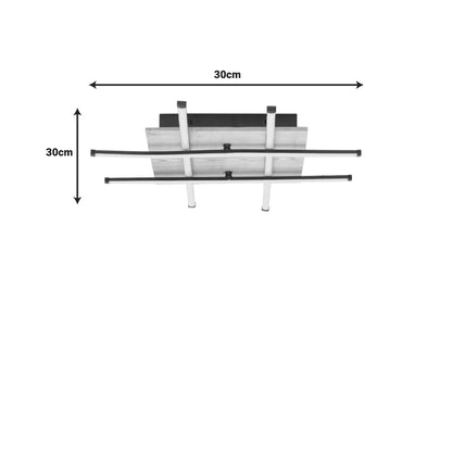 Φωτιστικό οροφής Plan pakoworld led μαύρο μέταλλο 30x30x20εκ