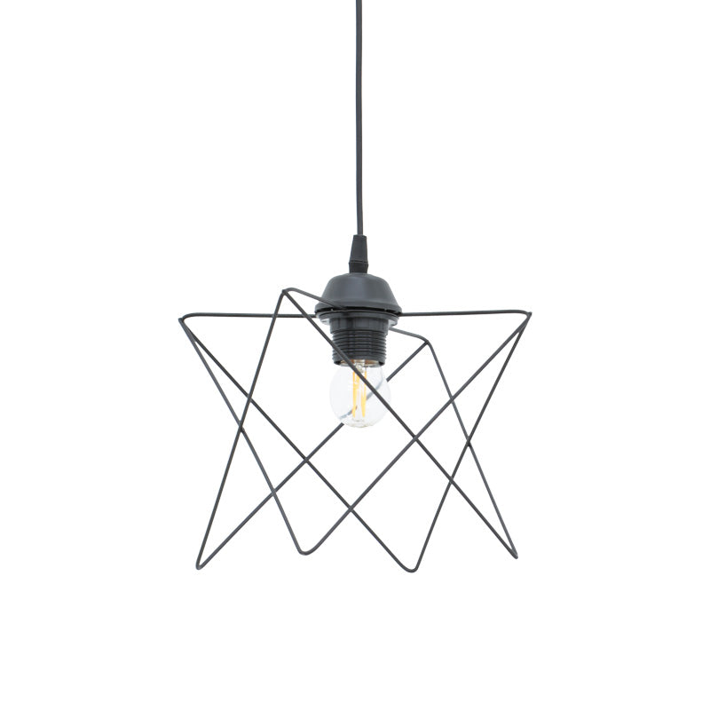 Φωτιστικό οροφής Langit pakoworld Ε27 μέταλλο μάυρο 18x18x65εκ - Hippiehome.gr
