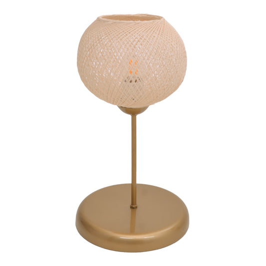 Επιτραπέζιο φωτιστικό Gaia pakoworld Ε27 μέταλλο χρυσό Φ22x37εκ - Hippiehome.gr