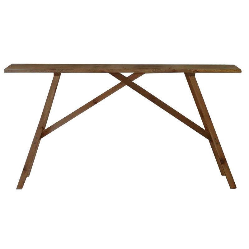 Κονσόλα Roosevelt pakoworld καρυδί ξύλο πεύκου 35mm καρυδί 119x29x80εκ - Hippiehome.gr