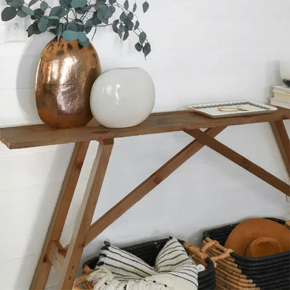 Κονσόλα Roosevelt pakoworld καρυδί ξύλο πεύκου 35mm καρυδί 119x29x80εκ - Hippiehome.gr