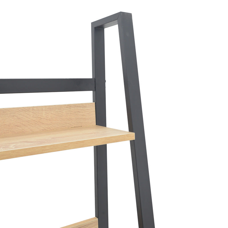 Βιβλιοθήκη Ryder pakoworld σε oak-μαύρη απόχρωση 75x36x185εκ - Hippiehome.gr