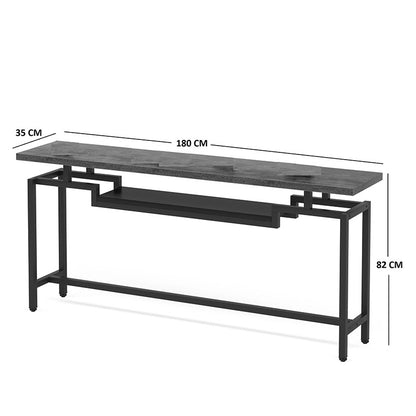 Κονσόλα Onole pakoworld σε όψη μαρμάρου - χρυσό μέταλλο 180x35x82εκ - Hippiehome.gr