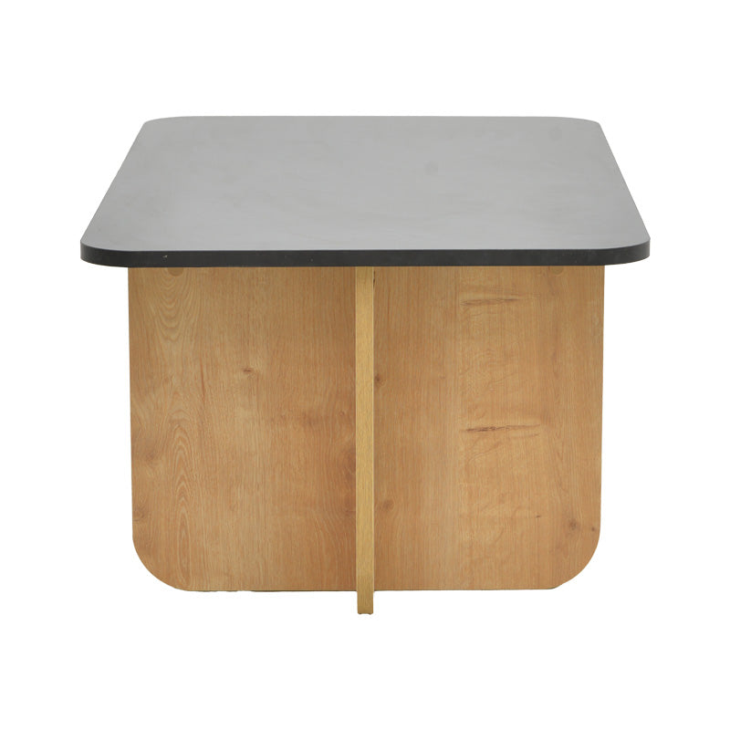 Τραπέζι Beca pakoworld σε oak-μαύρο απόχρωση 100x60x42εκ - Hippiehome.gr