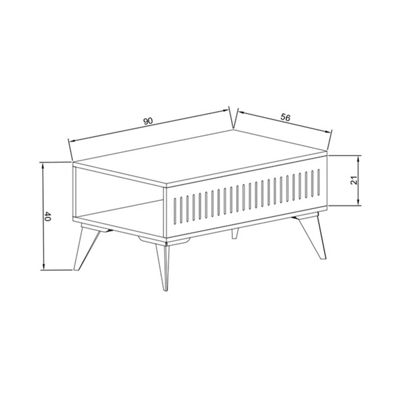 Τραπέζι Marla pakoworld σε oak απόχρωση 90x56x40εκ - Hippiehome.gr