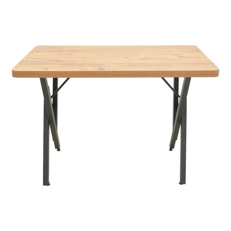 Τραπέζι Vertex pakoworld oak με μαύρα μεταλλικά πόδια 110x70x72εκ - Hippiehome.gr