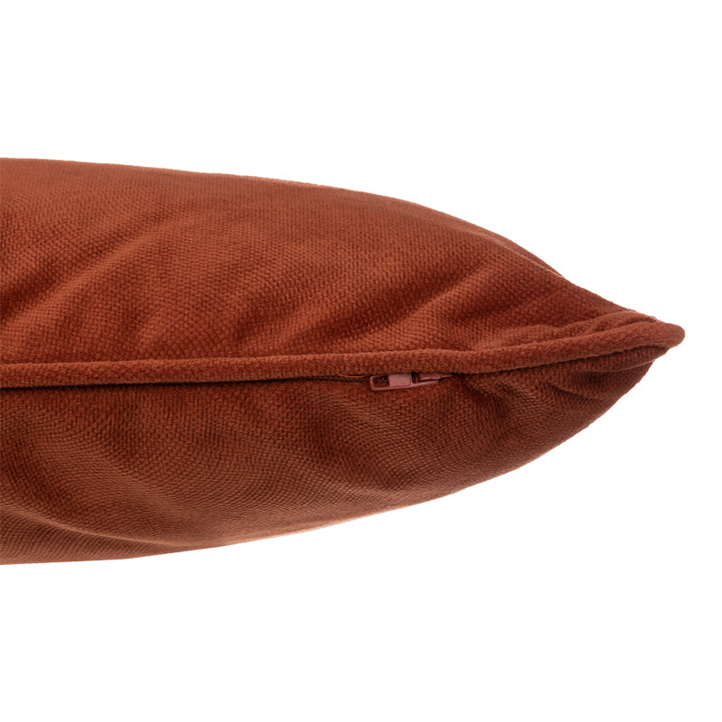 Μαξιλάρι διακοσμητικό Lubel pakoworld ύφασμα σε terracotta απόχρωση 30x50εκ - Hippiehome.gr