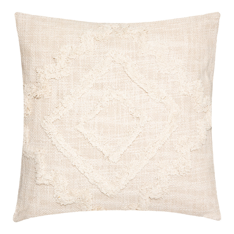 Μαξιλάρι διακοσμητικό Ferdel pakoworld ύφασμα σε ιβουάρ απόχρωση 40x40εκ - Hippiehome.gr