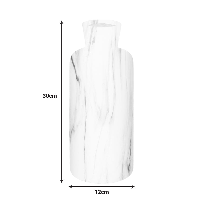 Βάζο Zerzo pakoworld κεραμικό σε όψη μαρμάρου Φ12x30εκ - Hippiehome.gr