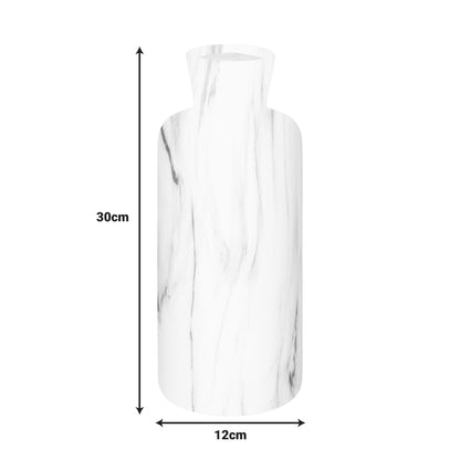 Βάζο Zerzo pakoworld κεραμικό σε όψη μαρμάρου Φ12x30εκ - Hippiehome.gr