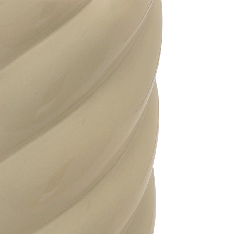 Βάζο Dermel pakoworld κεραμικό σε μπεζ απόχρωση Φ12x25εκ - Hippiehome.gr