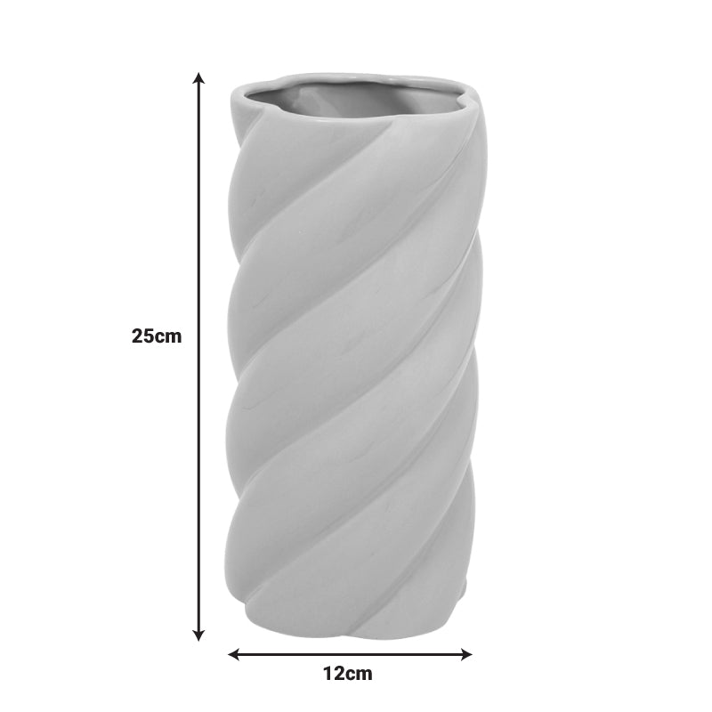 Βάζο Dermel pakoworld κεραμικό σε μπεζ απόχρωση Φ12x25εκ - Hippiehome.gr