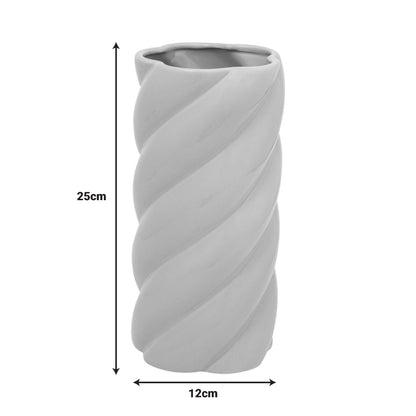 Βάζο Dermel pakoworld κεραμικό σε μπεζ απόχρωση Φ12x25εκ - Hippiehome.gr