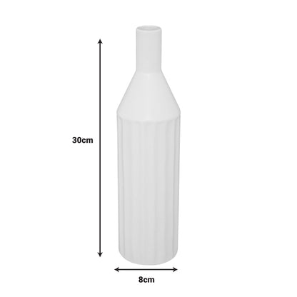 Βάζο Drego pakoworld κεραμικό σε μπεζ απόχρωση Φ8x30εκ - Hippiehome.gr