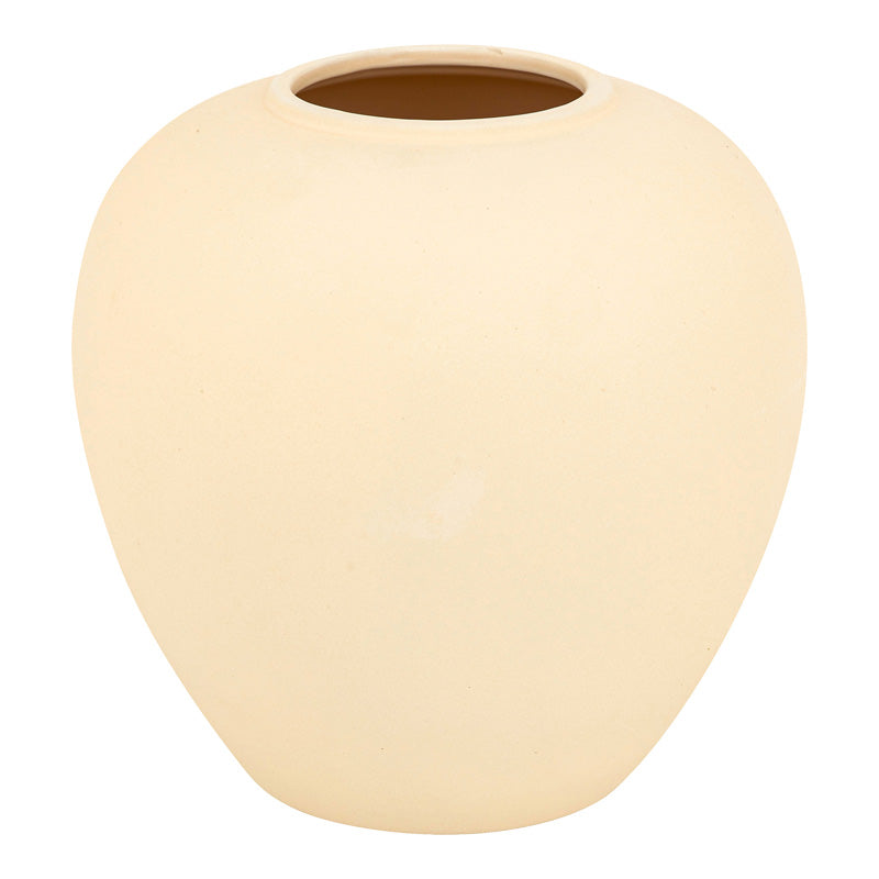 Βάζο Vegen pakoworld κεραμικό σε εκρού απόχρωση Φ22x24εκ - Hippiehome.gr