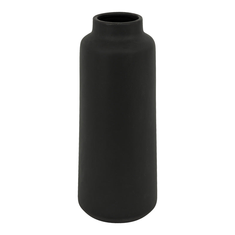 Βάζο Bender pakoworld κεραμικό σε μαύρη απόχρωση Φ12x30εκ - Hippiehome.gr