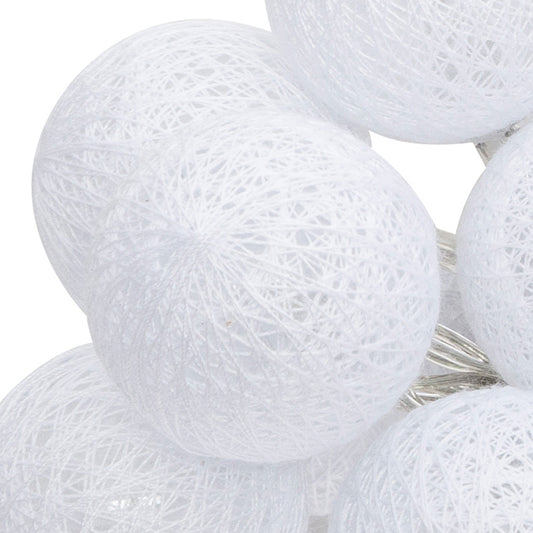 Διακοσμητικά λαμπάκια led Batoni pakoworld pvc σε λευκή απόχρωση Φ3.5x260εκ - Hippiehome.gr