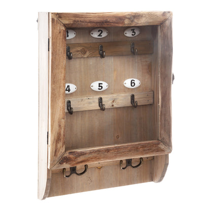 Κλειδοθήκη τοίχου Keledy pakoworld ξύλο ελάτου σε φυσική απόχρωση 26.4x8x38εκ - Hippiehome.gr