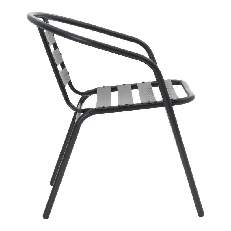 Τραπεζαρία Valor-Tade σετ 5τεμ pakoworld μέταλλο μαύρο-γυαλί 110x60x70εκ - Hippiehome.gr